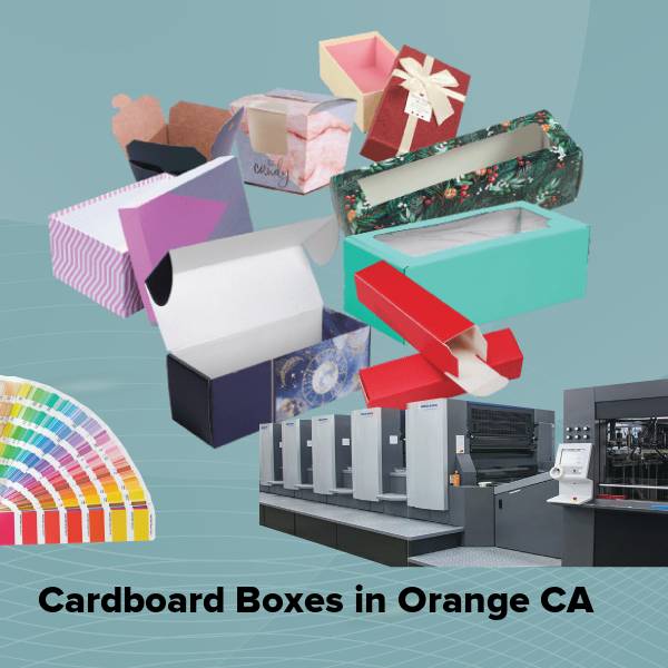 Cardboard boxes in orange ca