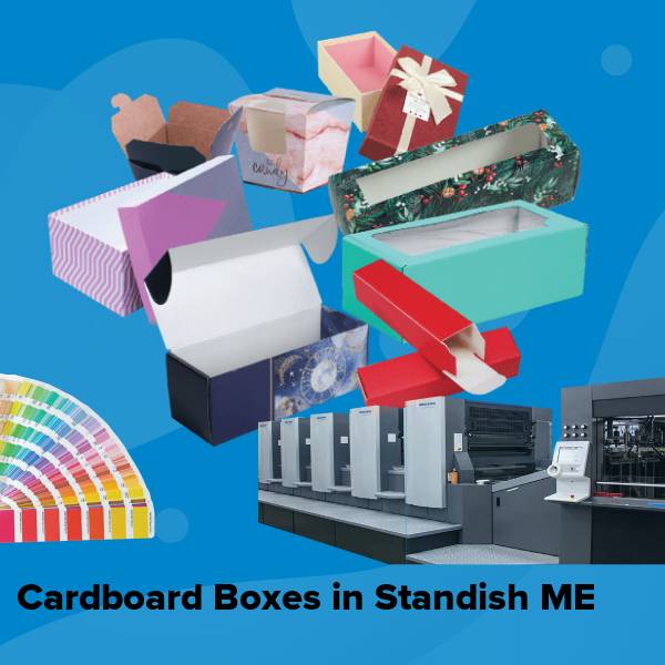 Cardboard boxes in standish me