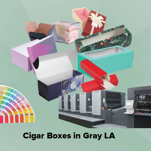 Cigar boxes in gray la