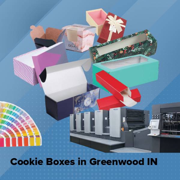 Cookie boxes in greenwood in