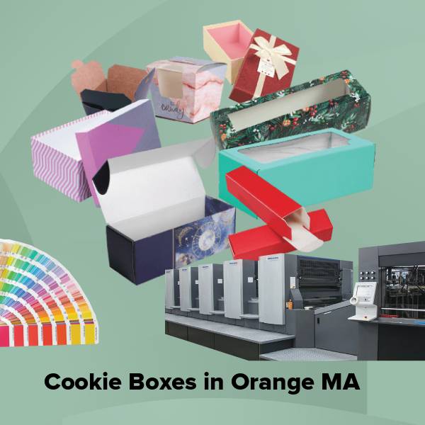 Cookie boxes in orange ma