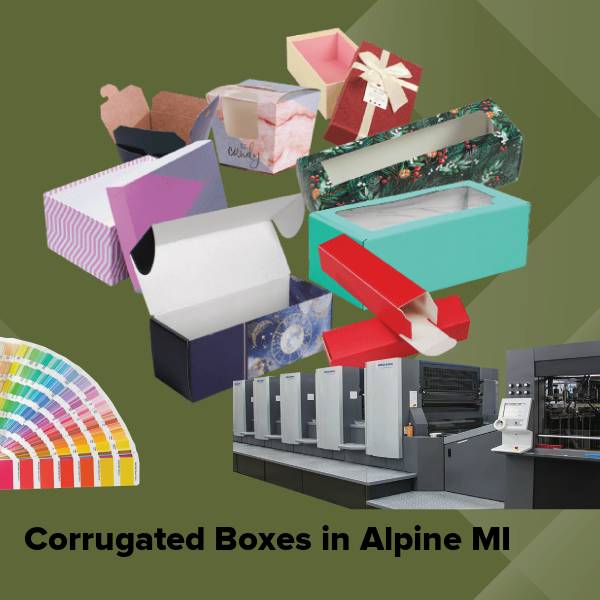 Corrugated boxes in alpine mi
