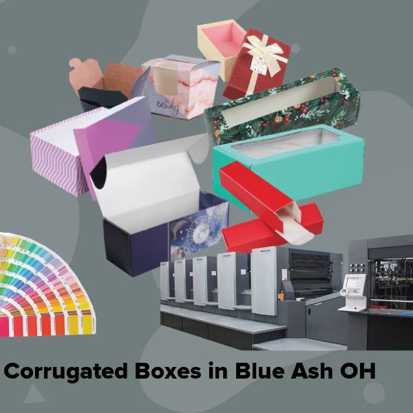 Corrugated boxes in blue ash oh