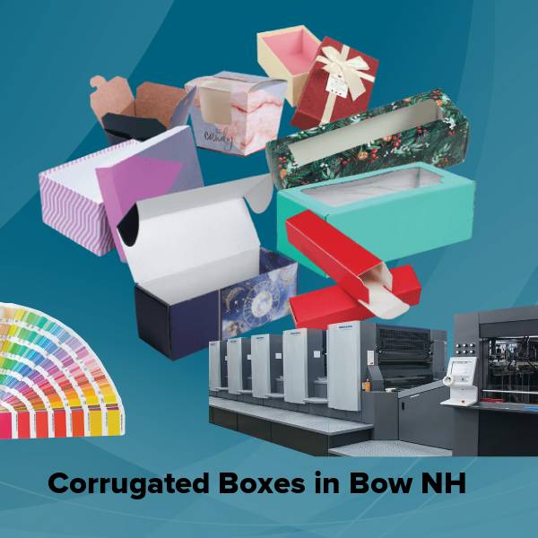 Corrugated boxes in bow nh