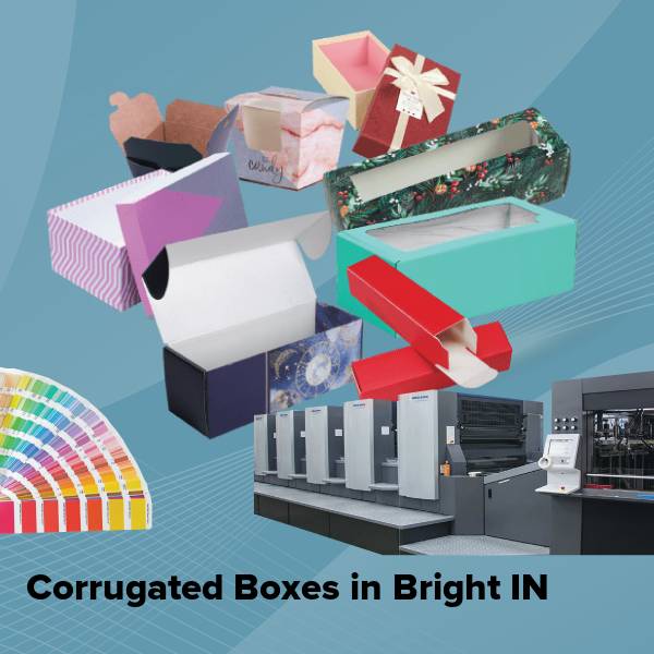 Corrugated boxes in bright in