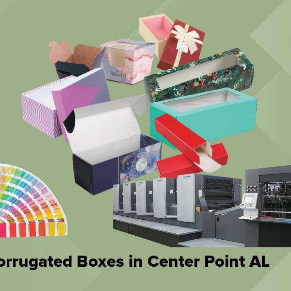 Corrugated boxes in center point al