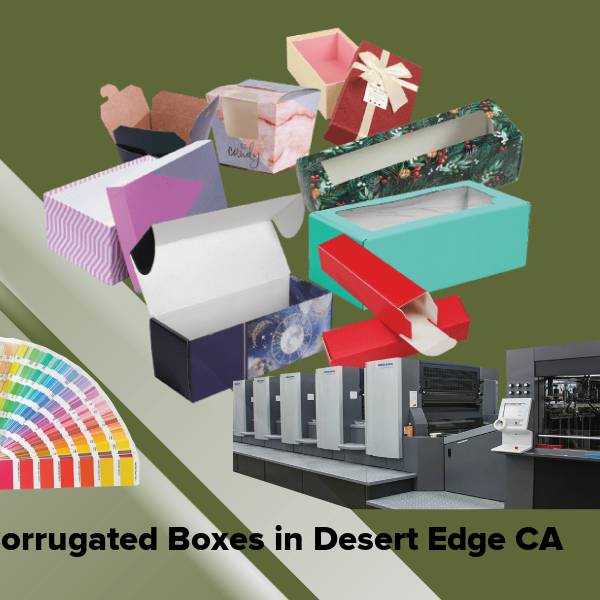 Corrugated boxes in desert edge ca