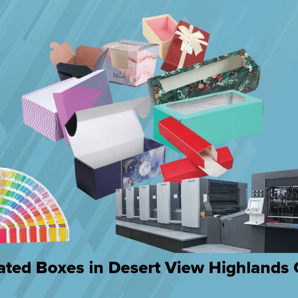 Corrugated boxes in desert view highlands ca