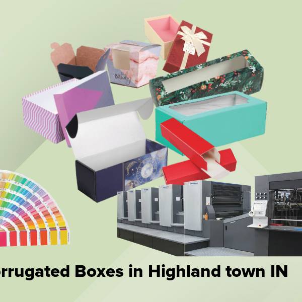 Corrugated boxes in highland town in