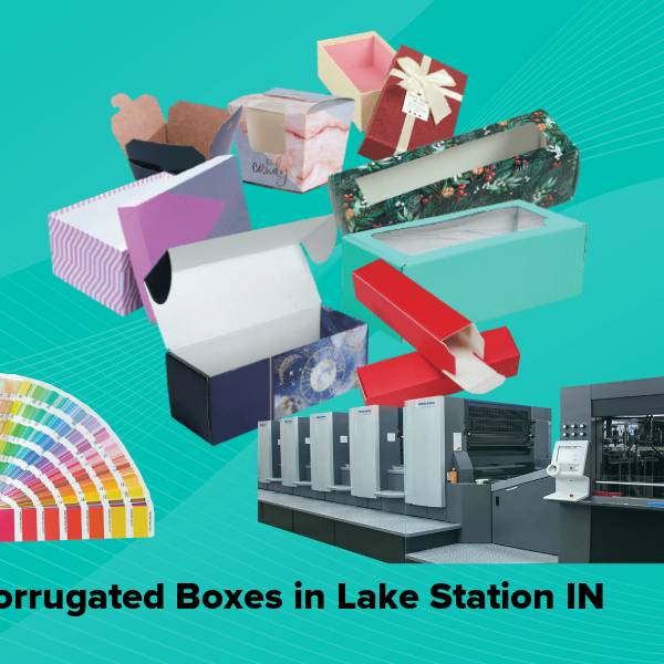 Corrugated boxes in lake station in