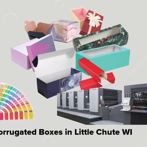 Corrugated boxes in little chute wi