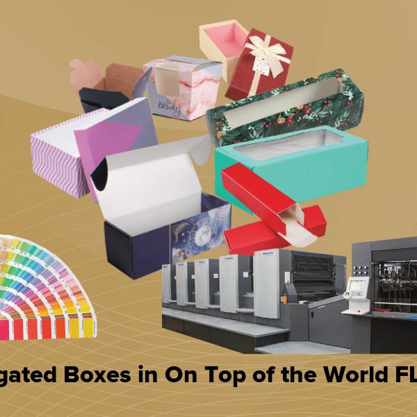 Corrugated boxes in on top of the world fl