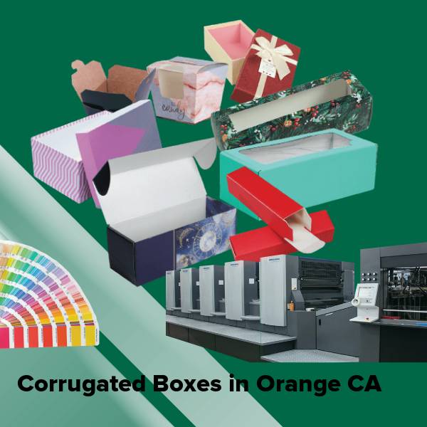 Corrugated boxes in orange ca
