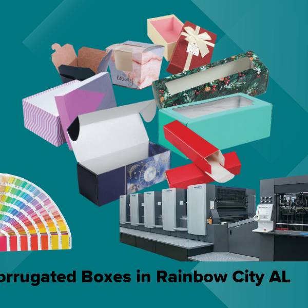 Corrugated boxes in rainbow city al