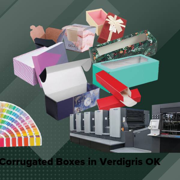 Corrugated boxes in verdigris ok