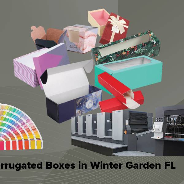 Corrugated boxes in winter garden fl