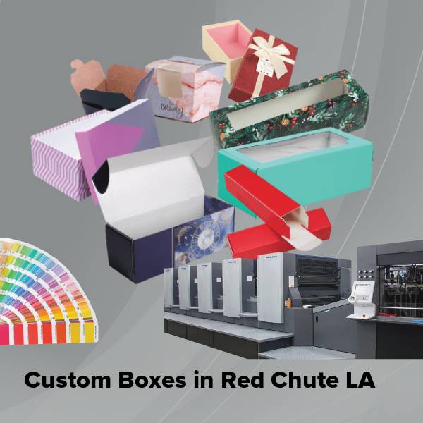 Custom boxes in red chute la
