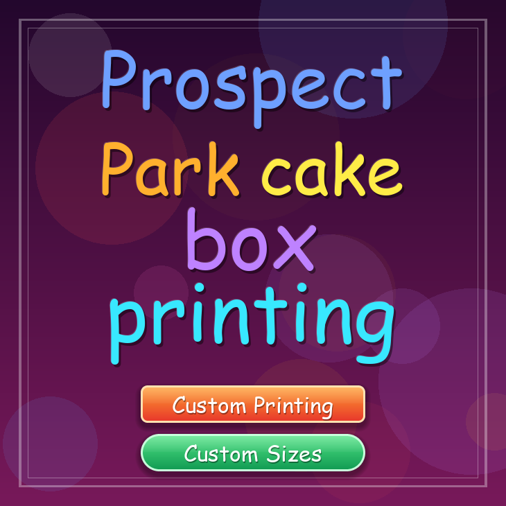 Prospect Park cake box printing
