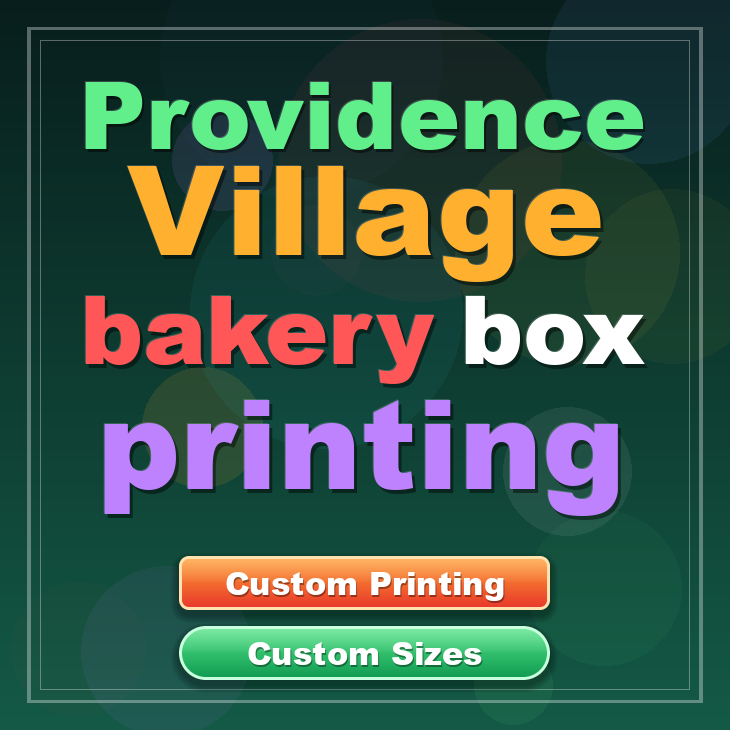 Providence Village bakery box printing