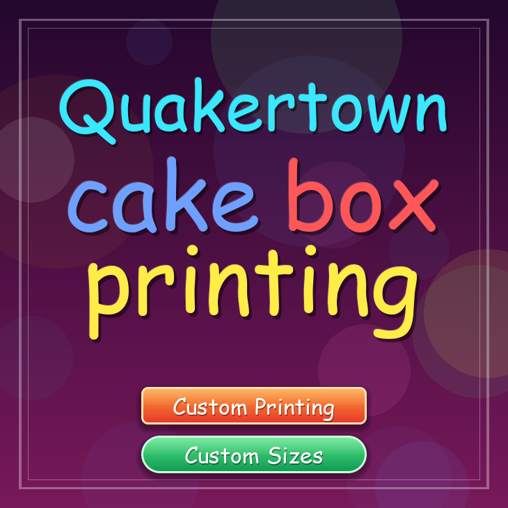 Quakertown cake box printing