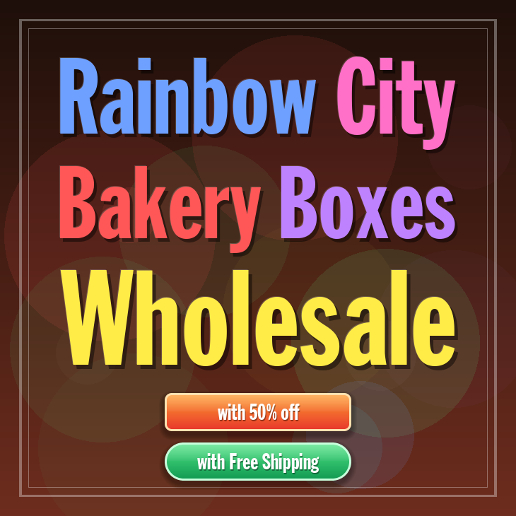 Rainbow City bakery boxes