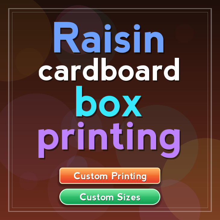Raisin cardboard box printing