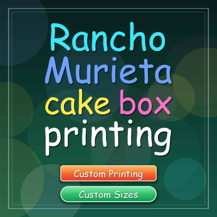 Rancho Murieta cake box printing