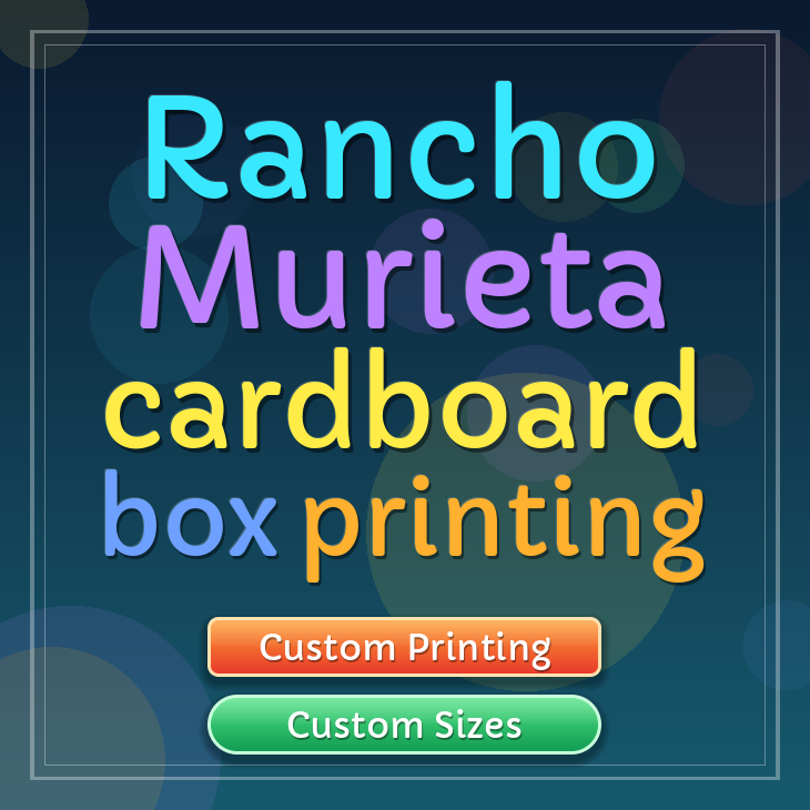 Rancho Murieta cardboard box printing