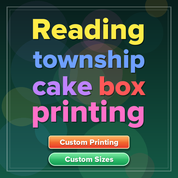Reading Township cake box printing
