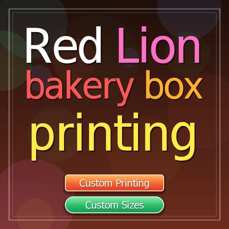 Red Lion bakery box printing