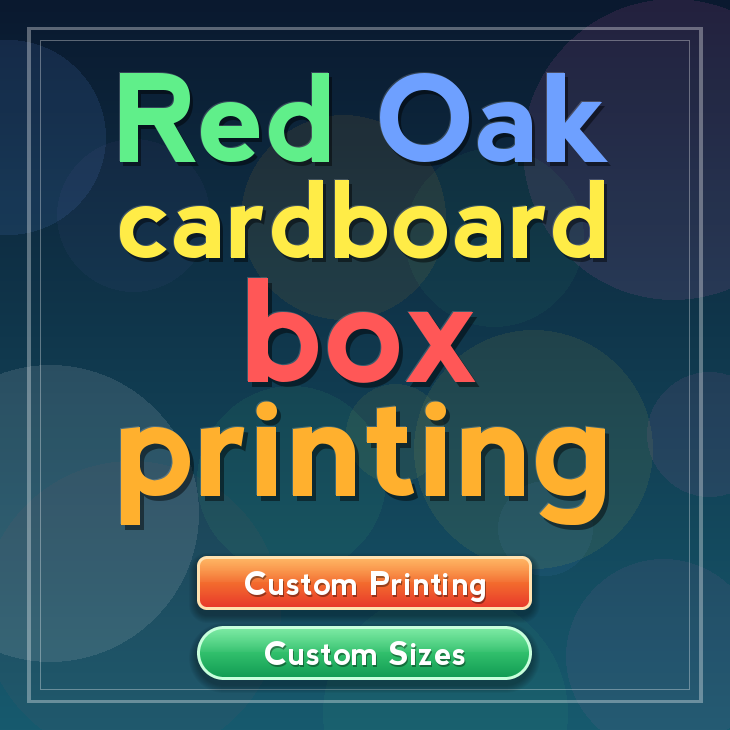 Red Oak cardboard box printing