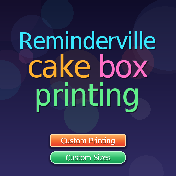 Reminderville cake box printing