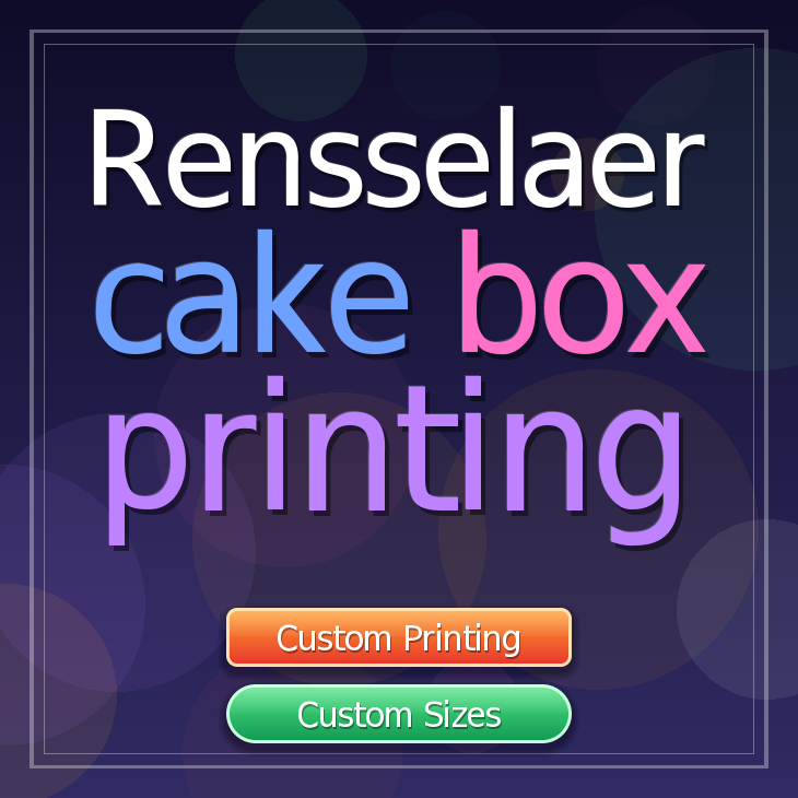Rensselaer cake box printing