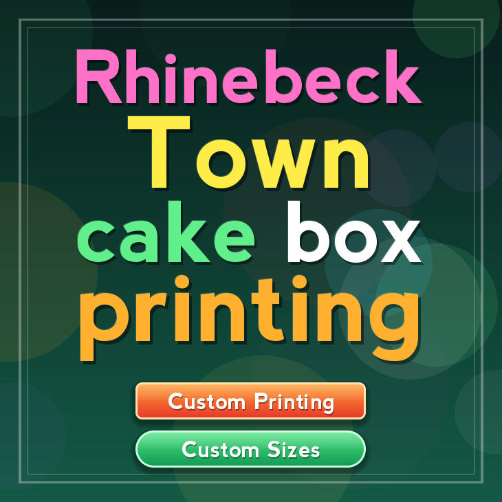 Rhinebeck Town cake box printing