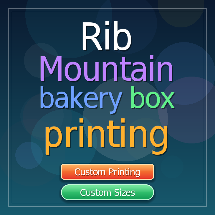 Rib Mountain bakery box printing