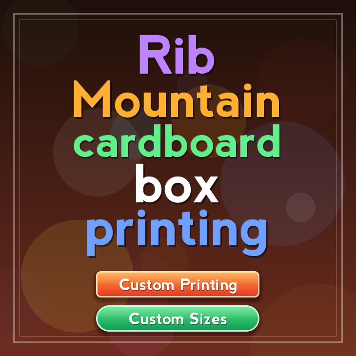 Rib Mountain cardboard box printing