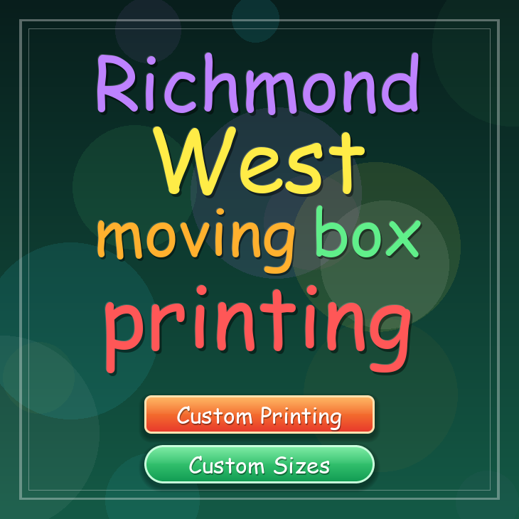 Richmond West moving box printing