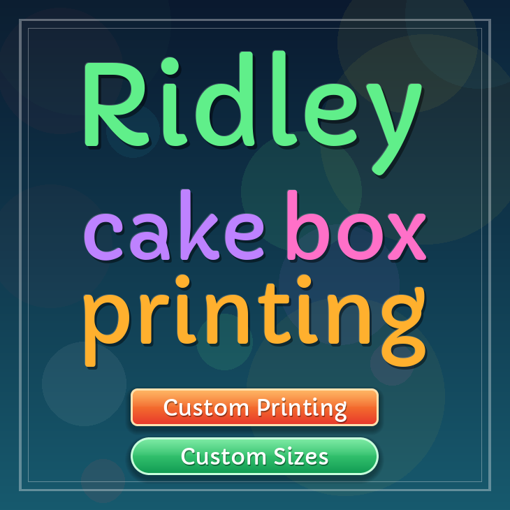 Ridley cake box printing