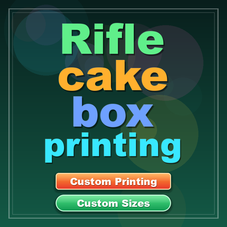 Rifle cake box printing