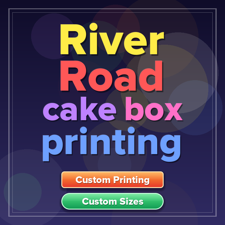 River Road cake box printing