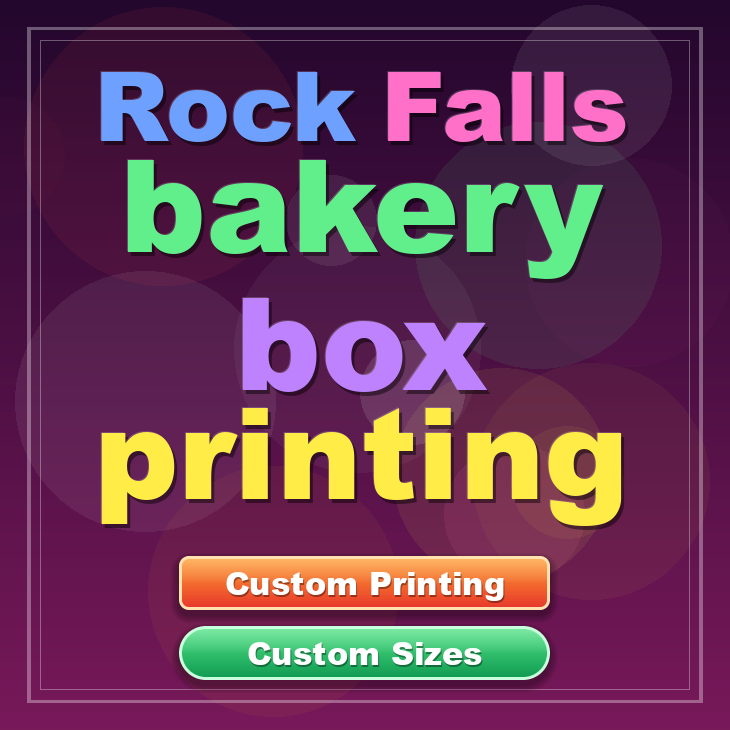 Rock Falls bakery box printing