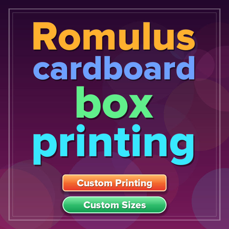 Romulus cardboard box printing