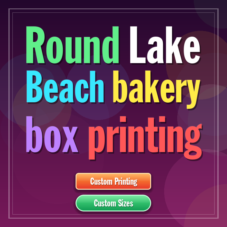 Round Lake Beach bakery box printing