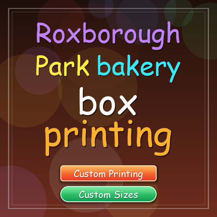 Roxborough Park bakery box printing