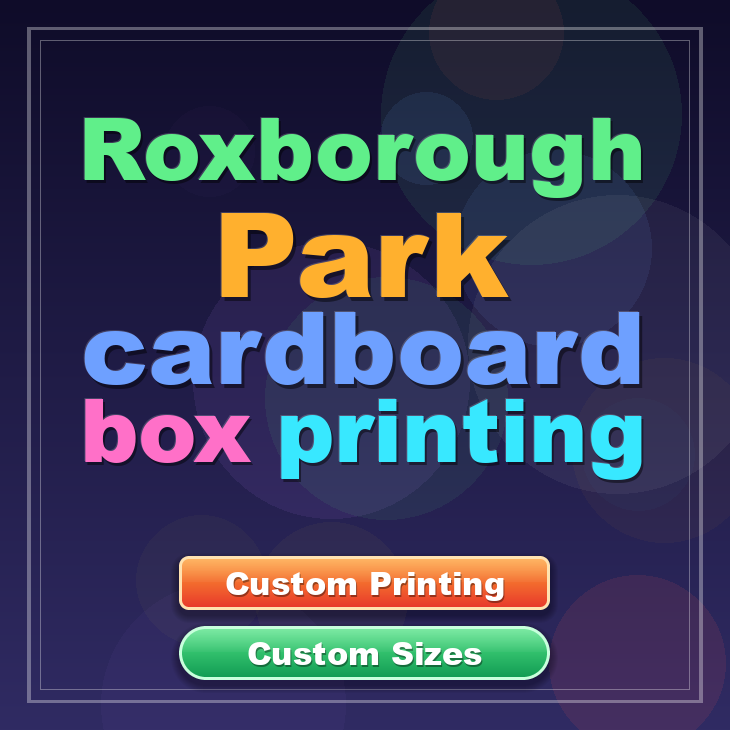 Roxborough Park cardboard box printing