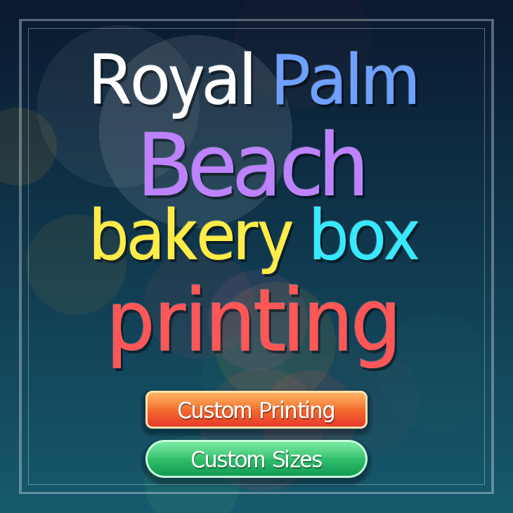 Royal Palm Beach bakery box printing