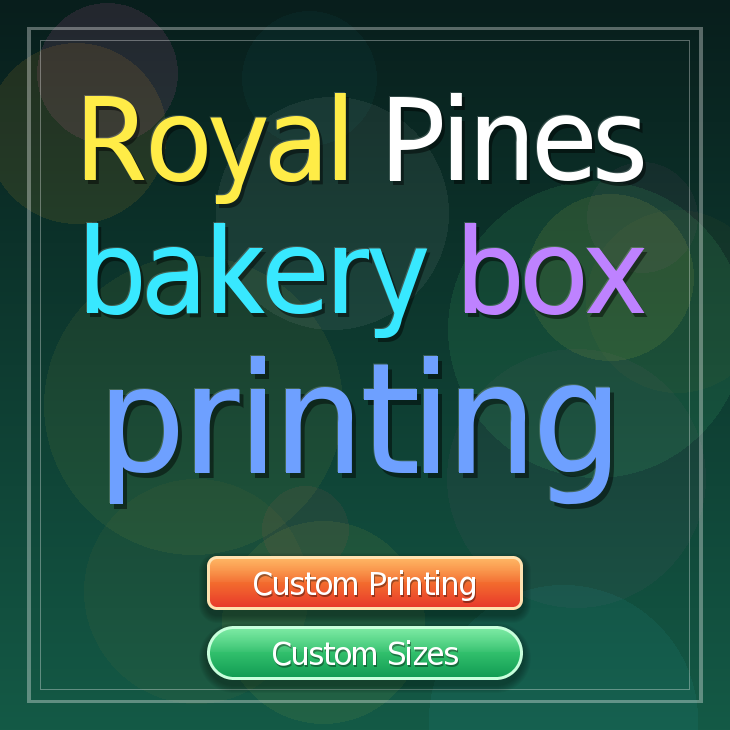 Royal Pines bakery box printing