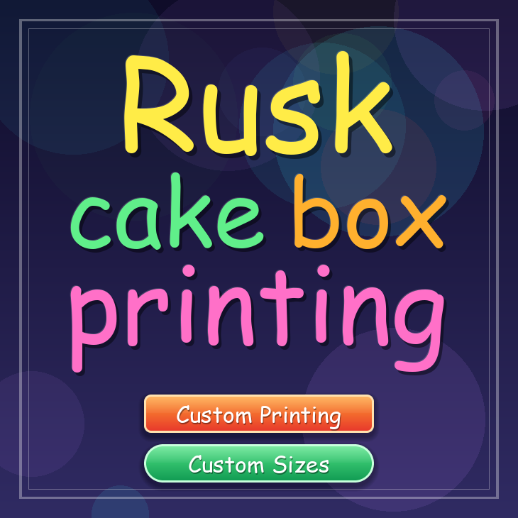 Rusk cake box printing