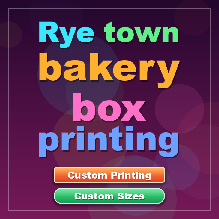 Rye Town bakery box printing