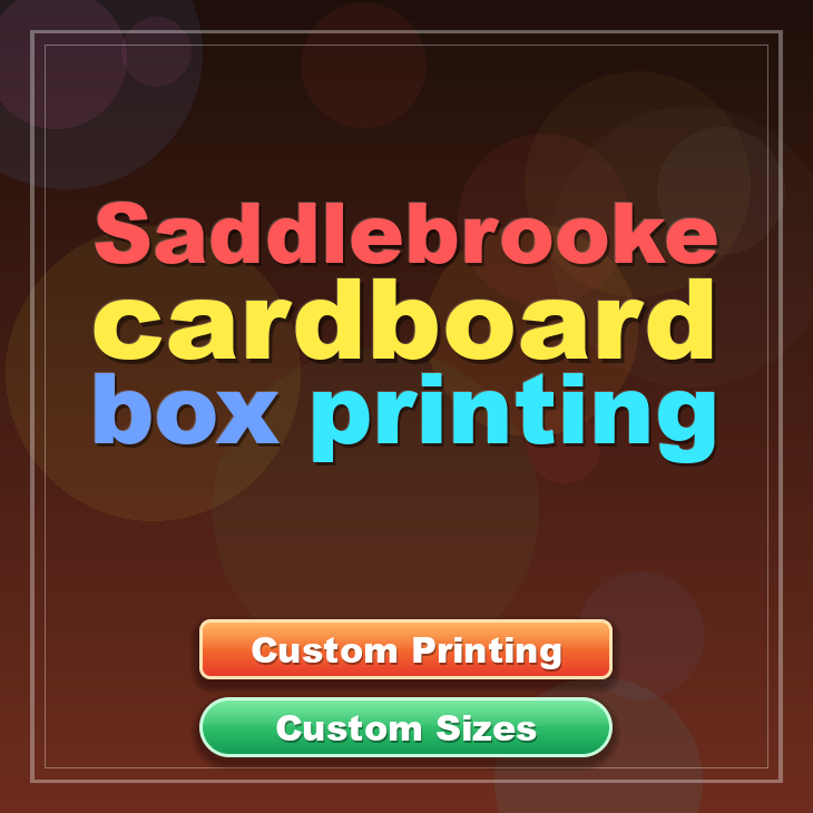 Saddlebrooke cardboard box printing